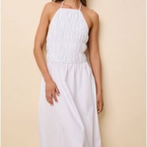 SOLID & STRIPED White Halter Kids Dress